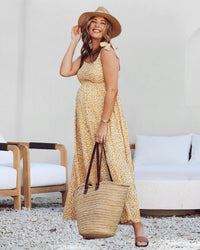 Chelsea Maternity Ruffled Maxi Dress