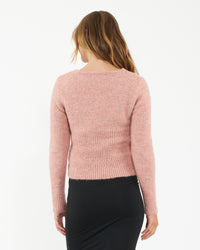 Nala Knot Front Knit Dusty Pink