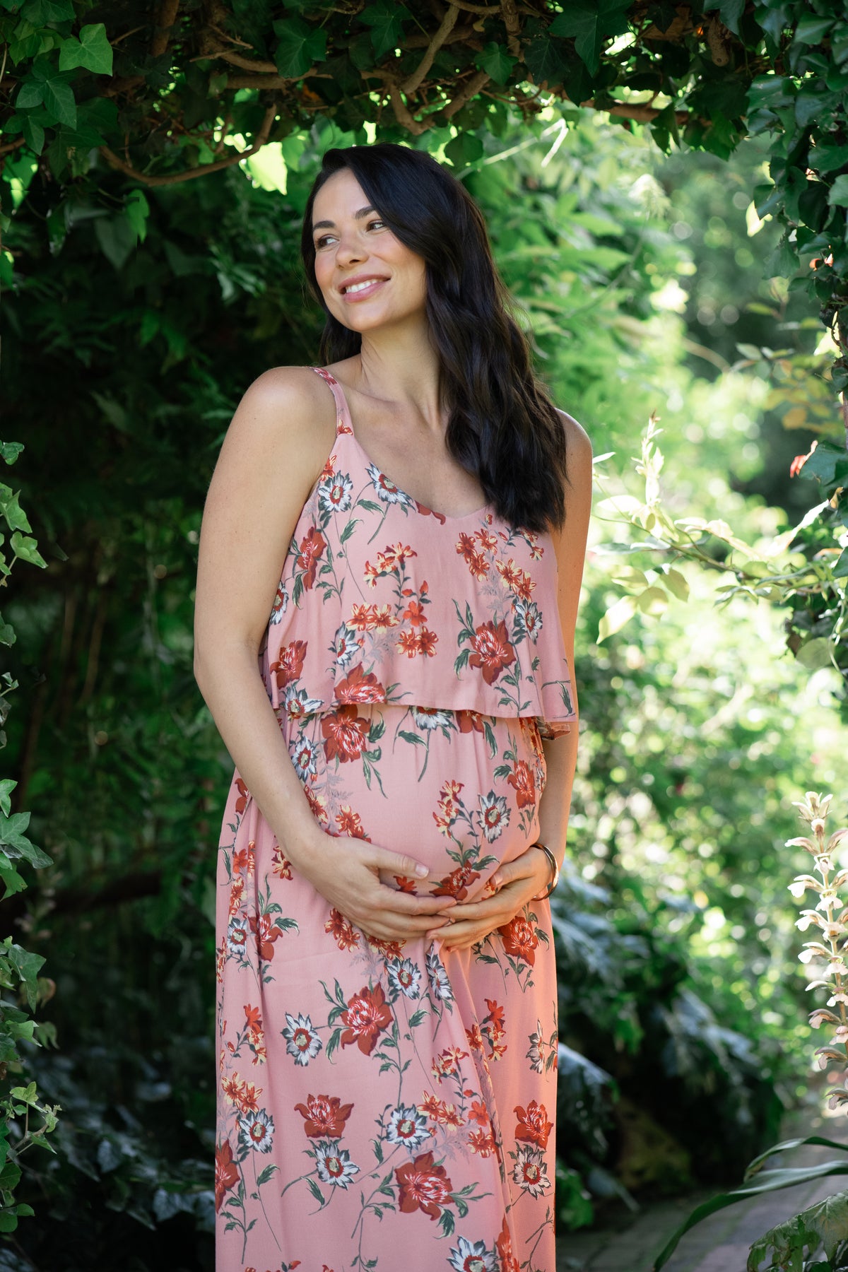 Amaya Nursing Slip Dress Dusty Pink