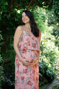 Amaya Nursing Slip Dress Dusty Pink