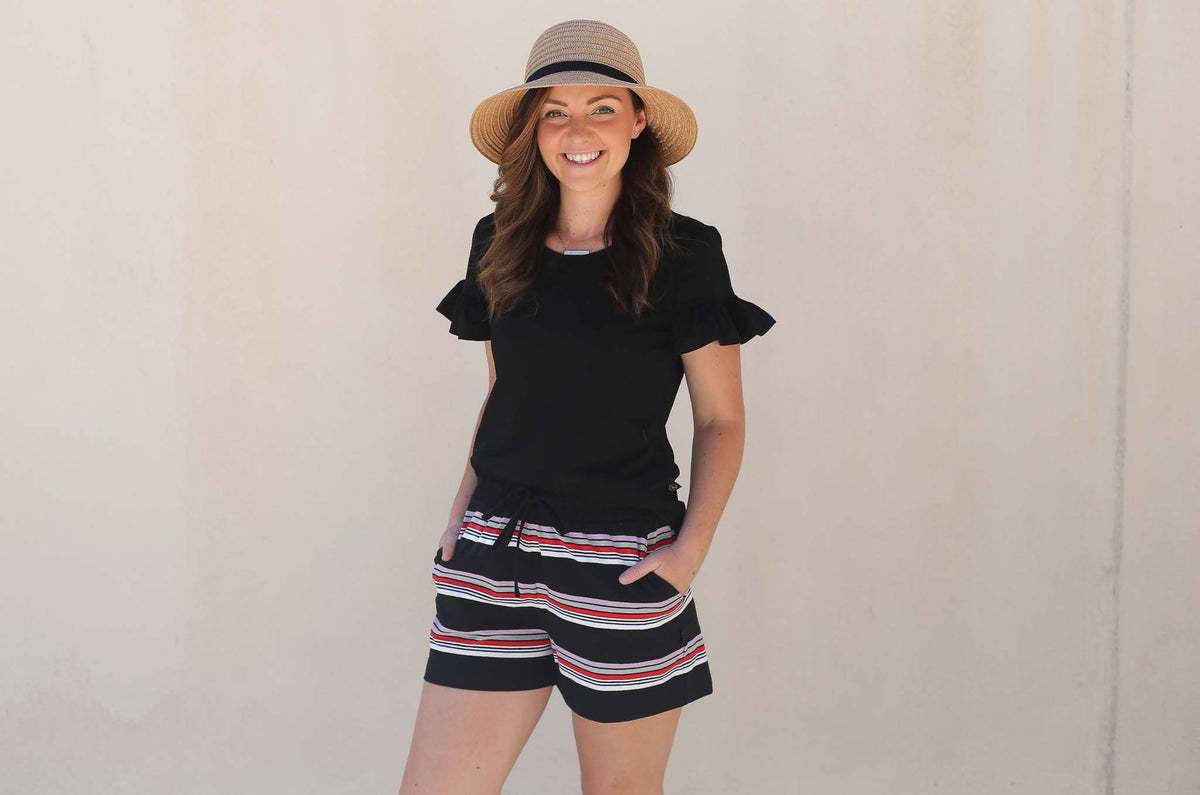 Black Ayla Shorts by Addison Clothing