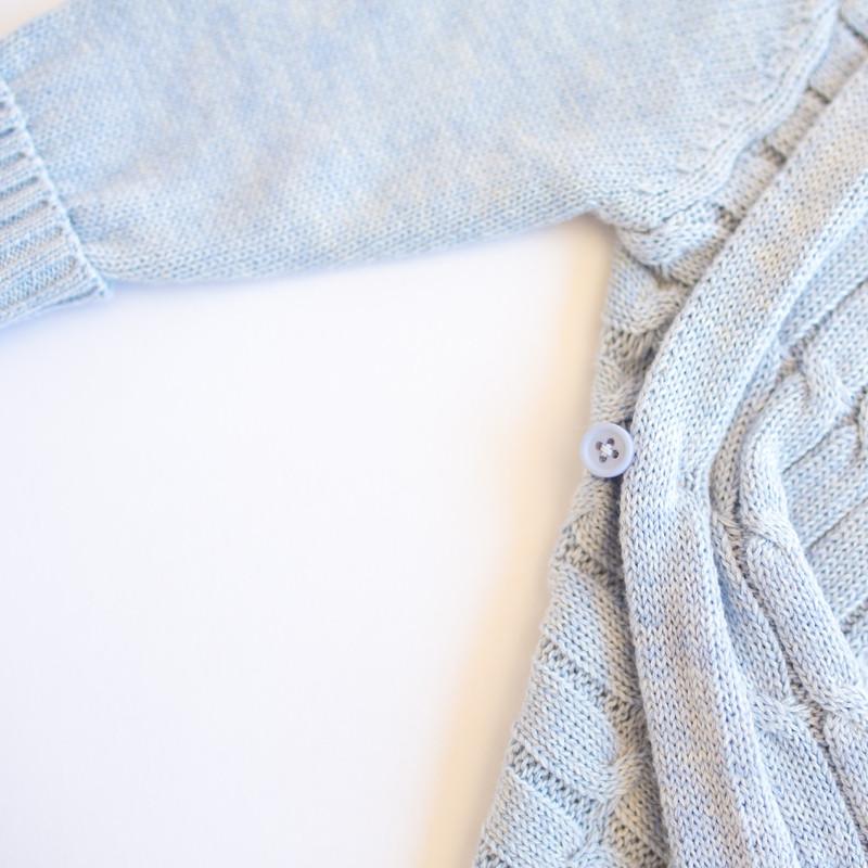 All over luxury cable Shwrap™ Light blue melange