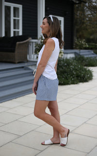 Maggie Shorts by Addison Clothing - Blue Gingham
