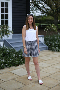 Matilda Shorts by Addison Clothing - Navy Gingham