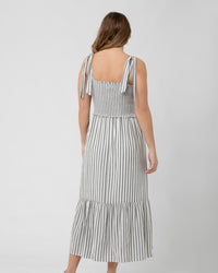 Ollie Smocked Dress Black / White