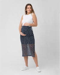 Kara Mesh Skirt Navy / White