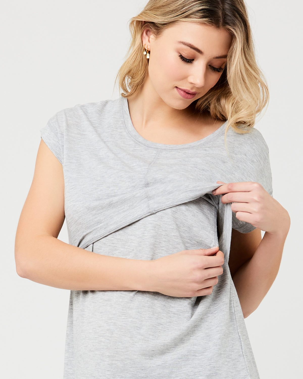 Richie Nursing Tee Grey Marle