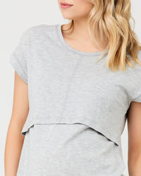 Richie Nursing Tee Grey Marle