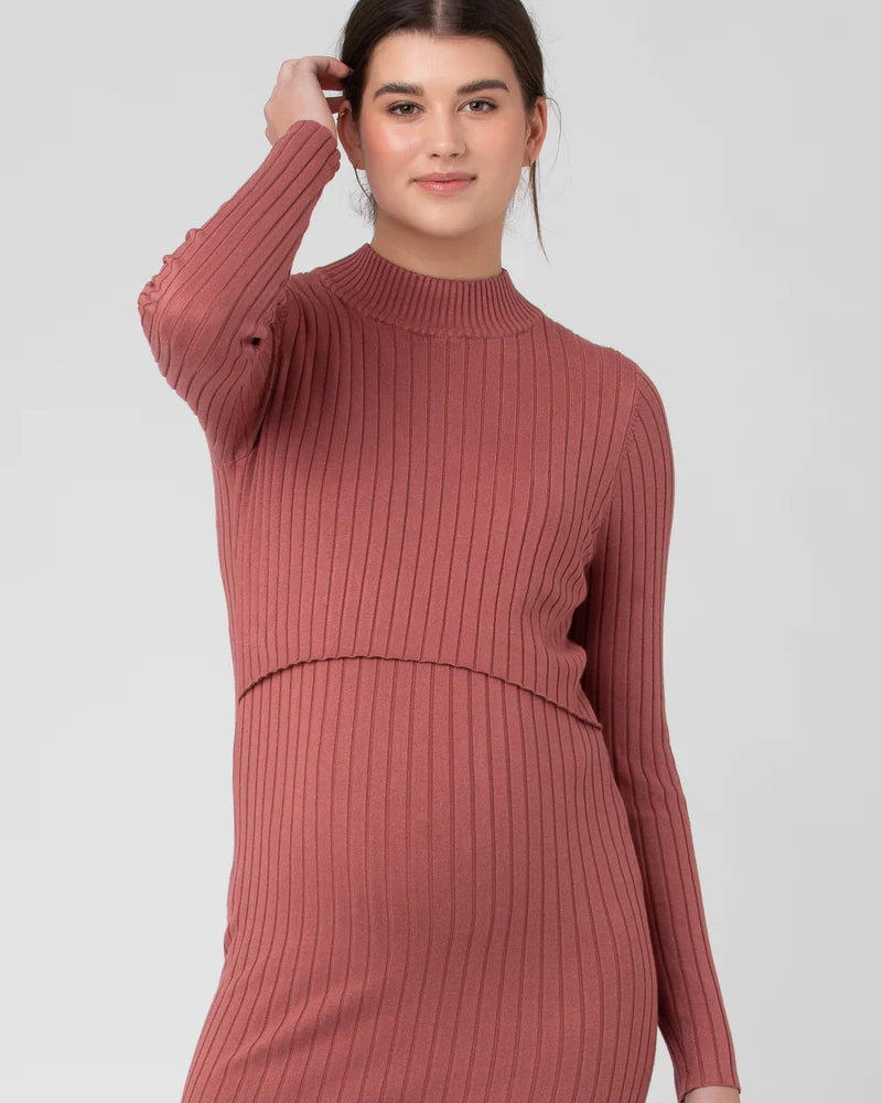 H&m Burgundy Ribbed Dress H&M Ribbed Turtleneck Dress, It's In