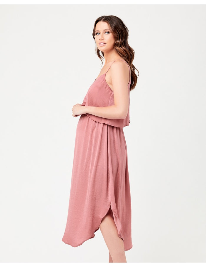 Nursing Slip Dress - Rose