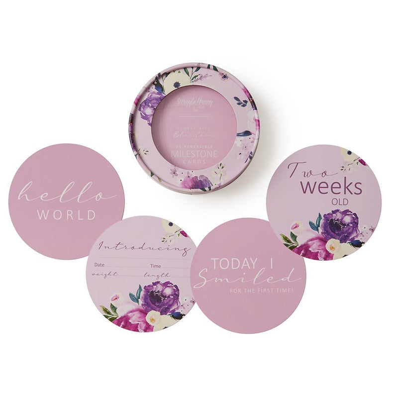 Floral Kiss & Blossom Pink Reversible Milestone Cards