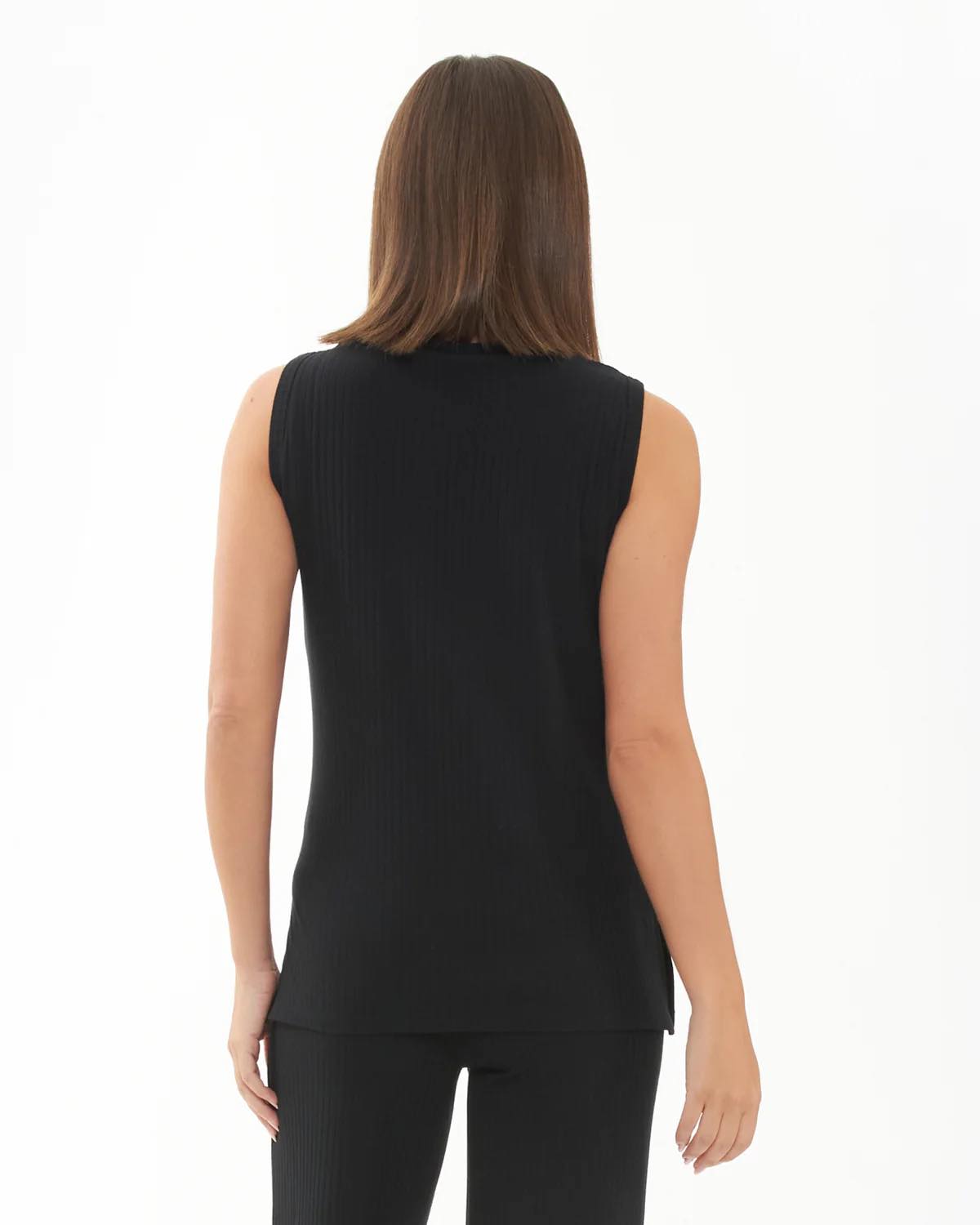 Peter Rib Nursing Tank Black