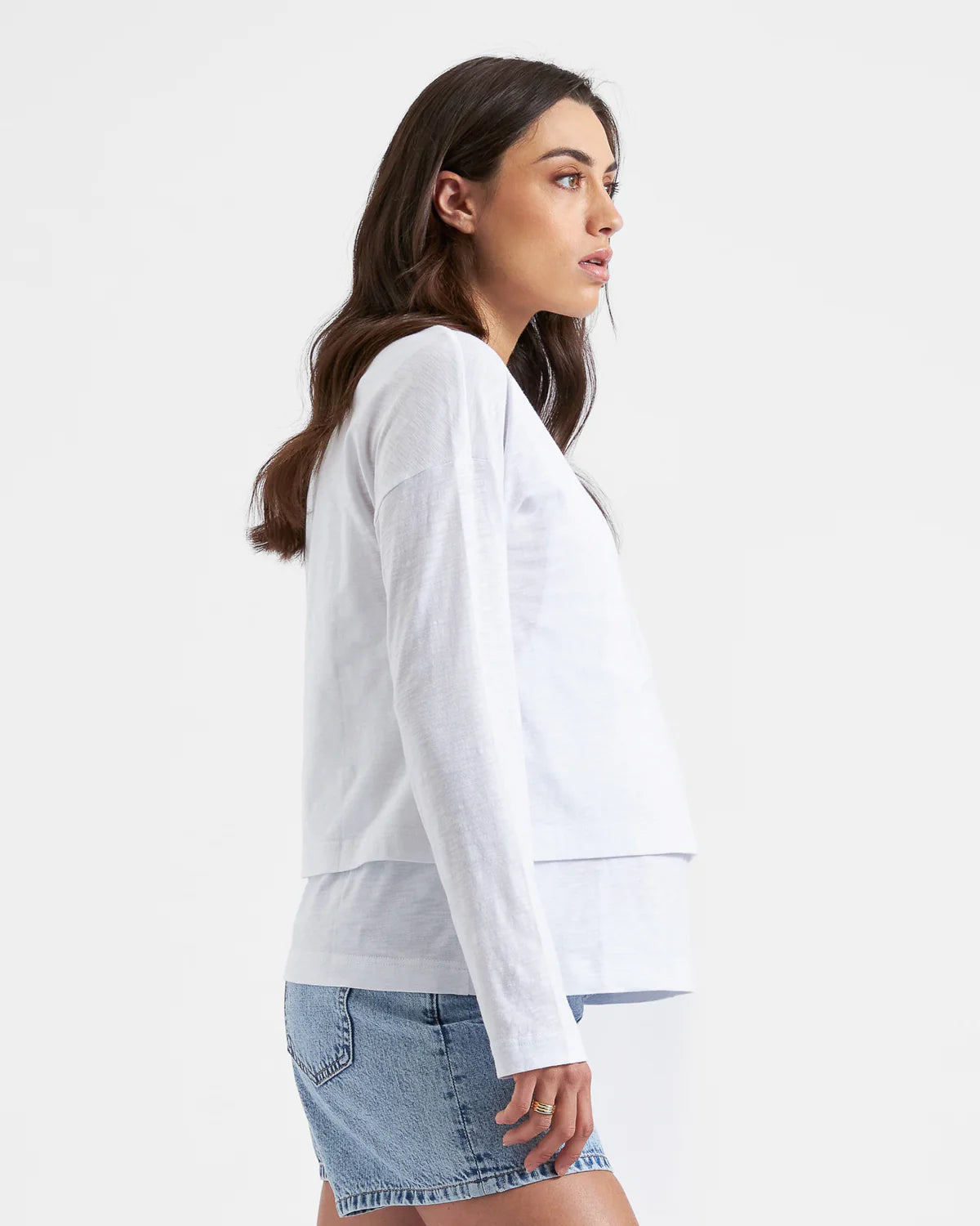 Claud Long Sleeve Nursing Top White