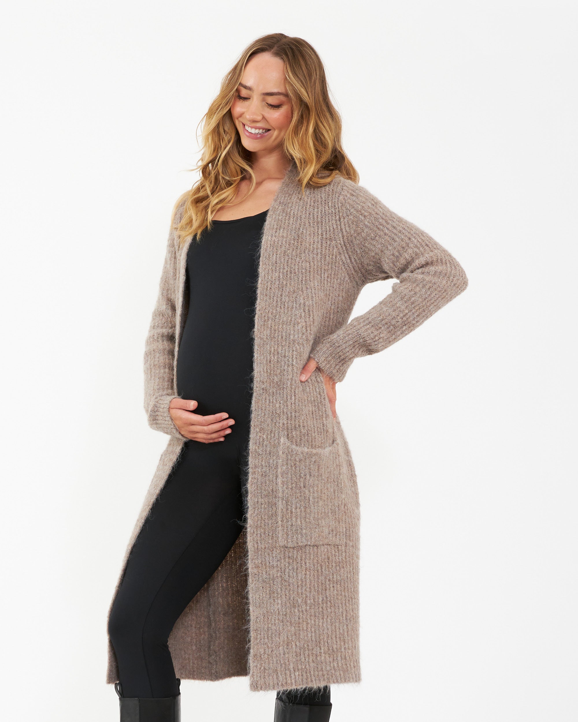 Helen Knit Cardigan Mocha – Rock Your Bump