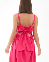 Tamara Tie Back Dress - Hot Pink