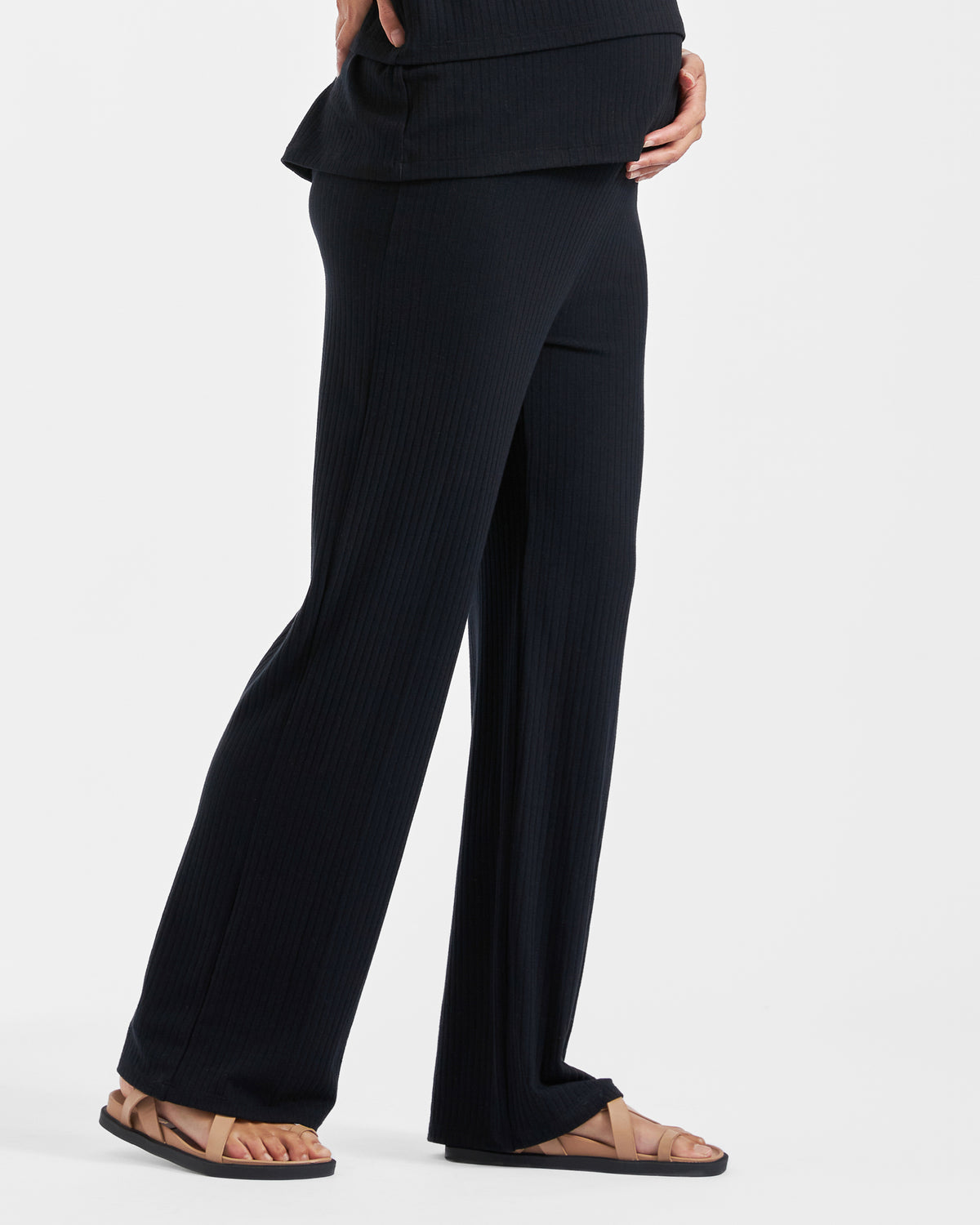 Cindy Rib Pant Black