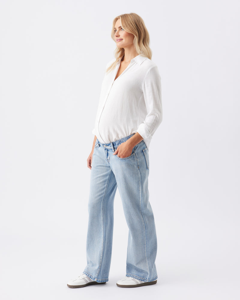 Billie Elastic Waist Jean Light Wash