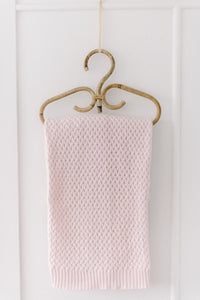 Blush Pink I Diamond Knit Baby Blanket