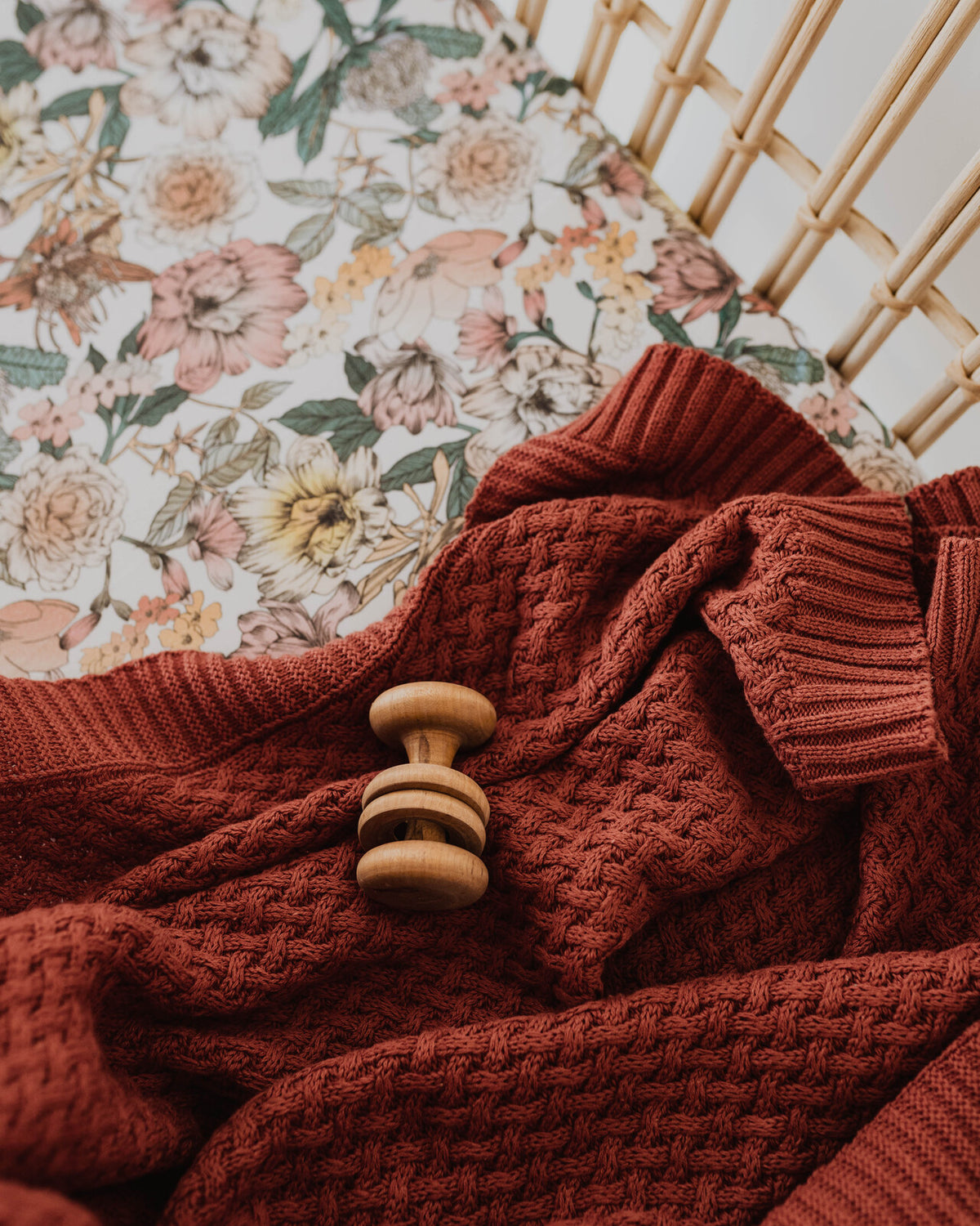 Umber | Diamond Knit Baby Blanket