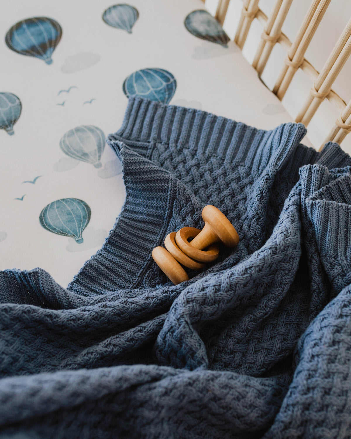 River | Diamond Knit Baby Blanket
