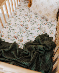 Olive | Diamond Knit Baby Blanket