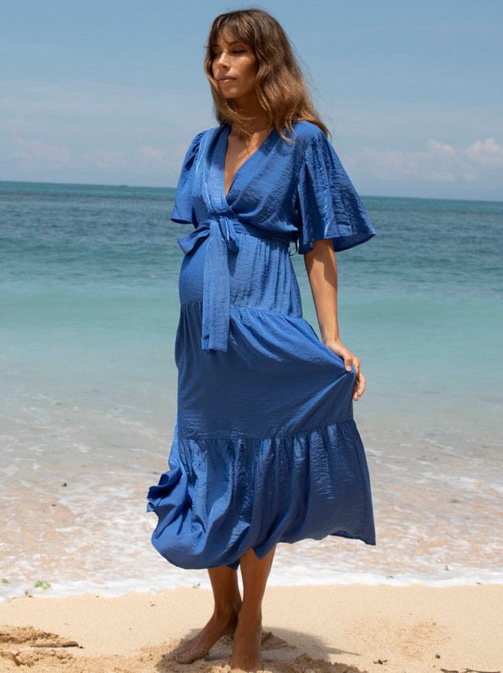 Cara Maternity Dress in Cobalt Blue