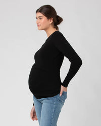 Organic Cotton Nursing Top - Black
