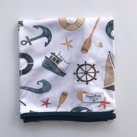 Shipwreck | Baby Jersey Wrap & Beanie Set