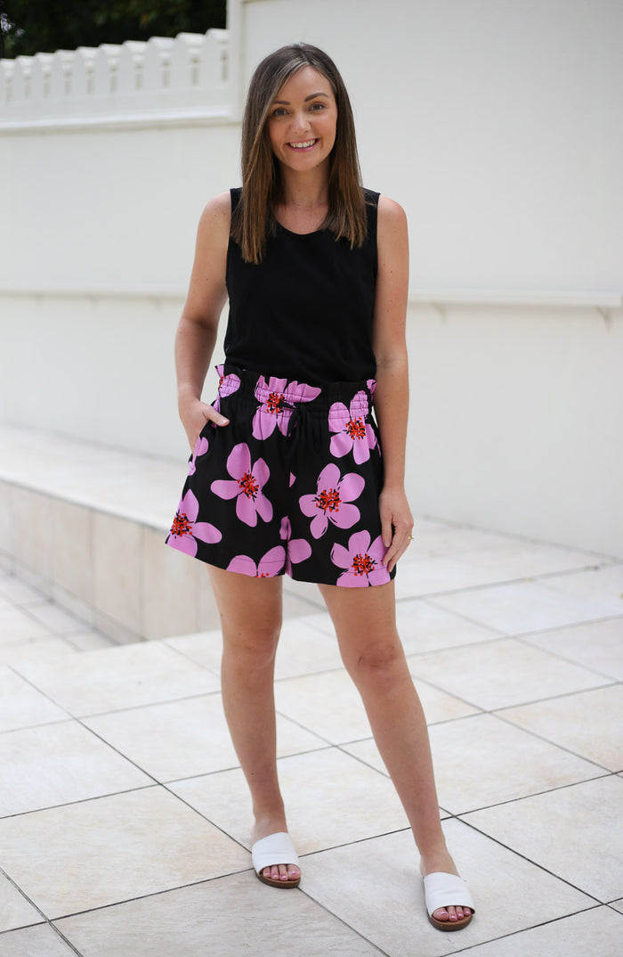 Matilda Shorts by Addison Clothing - Pink Floral