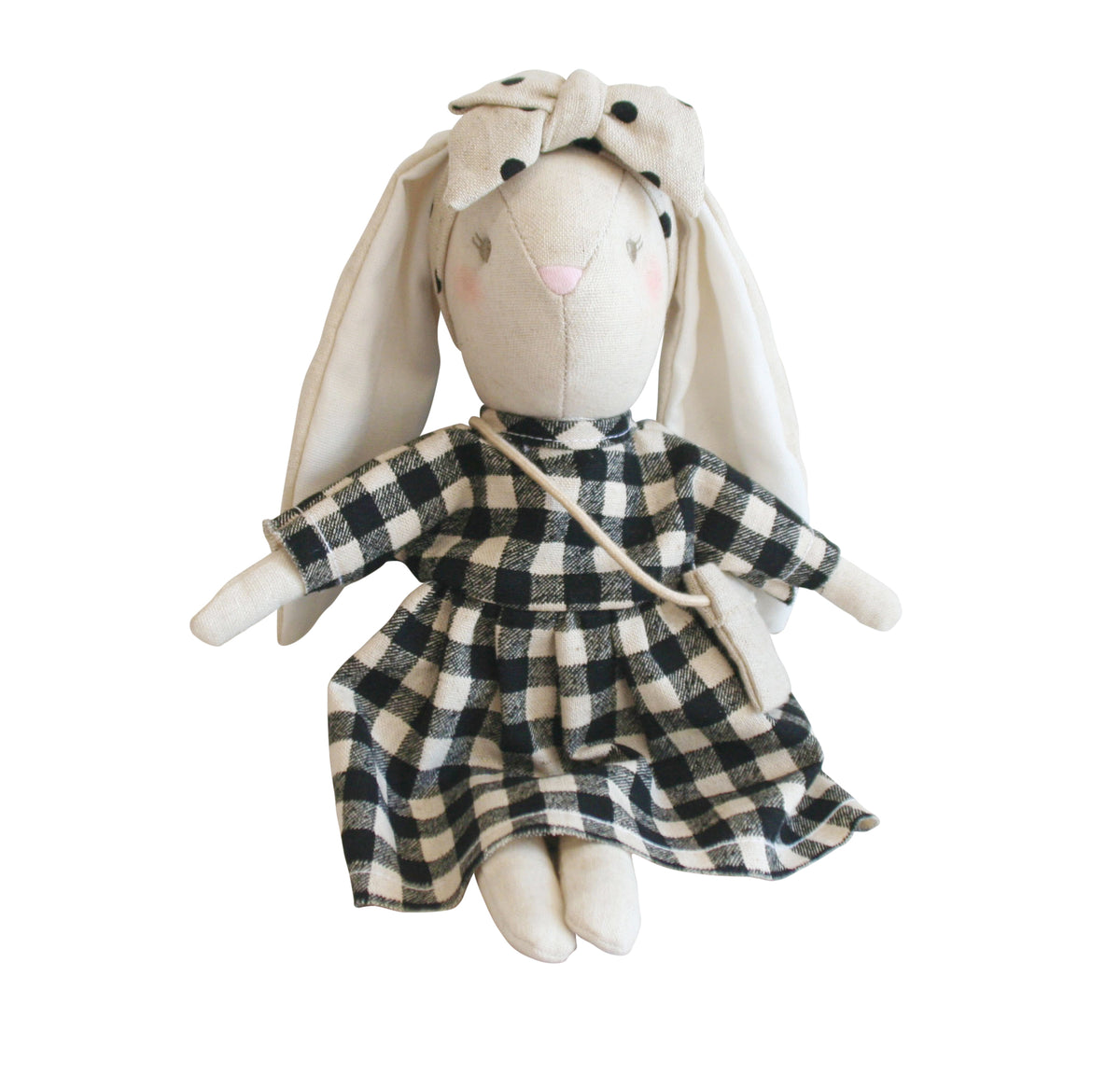 Mini Sofia Bunny Black Gingham (27cm)