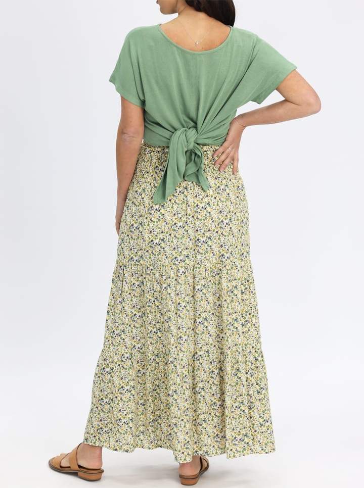 Maternity Floral print Maxi Skirt