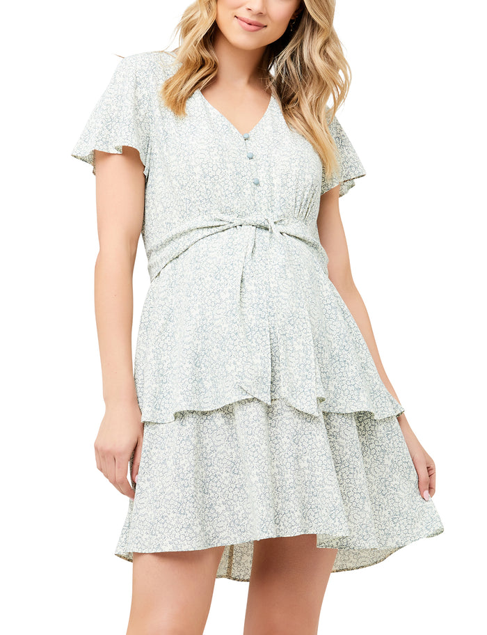 Lulu Layered Dress Mint / White