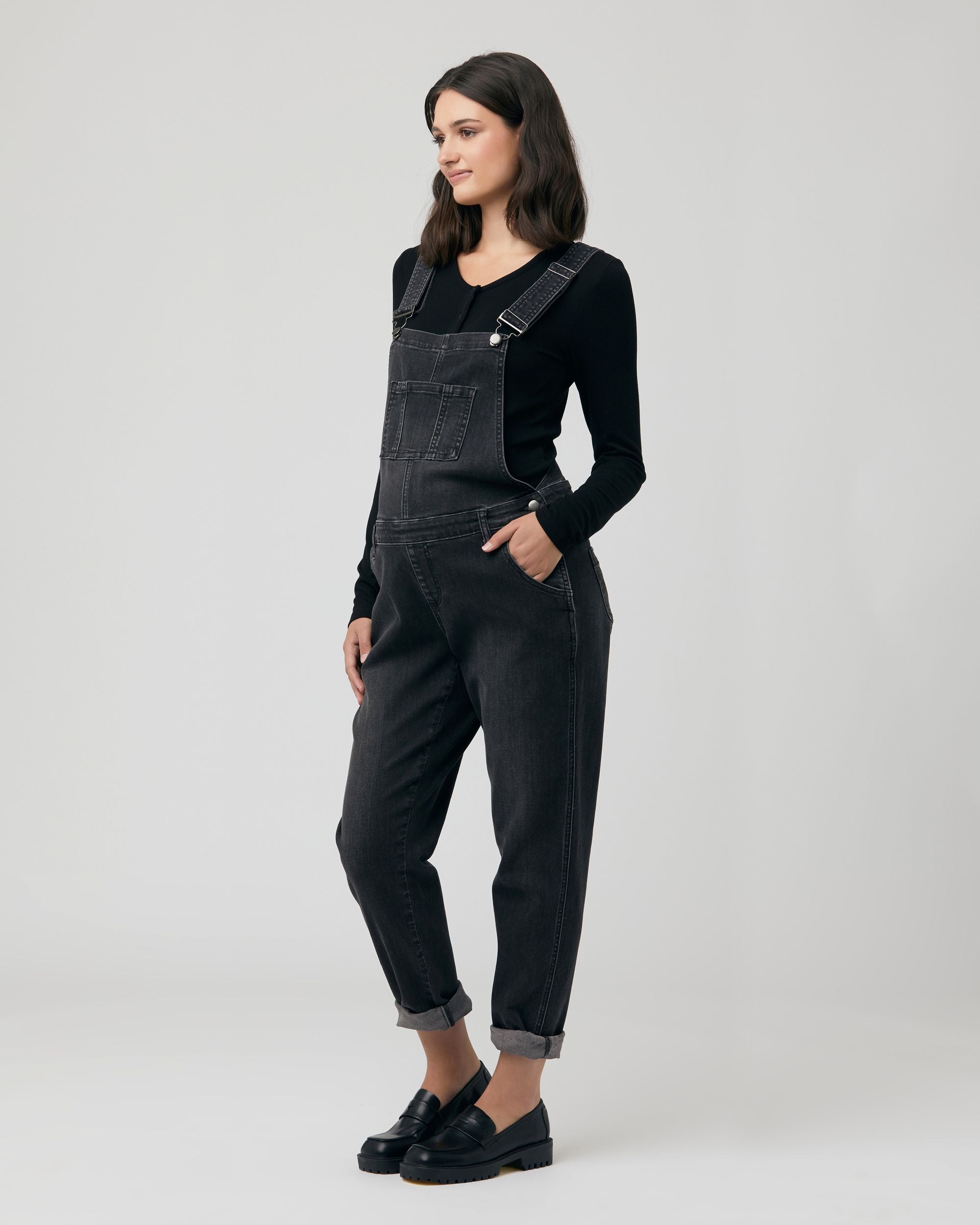 Women's Black Gardener Salopet Casual Adjustable Jeans Overalls Denim  Jumpsuit | eBay