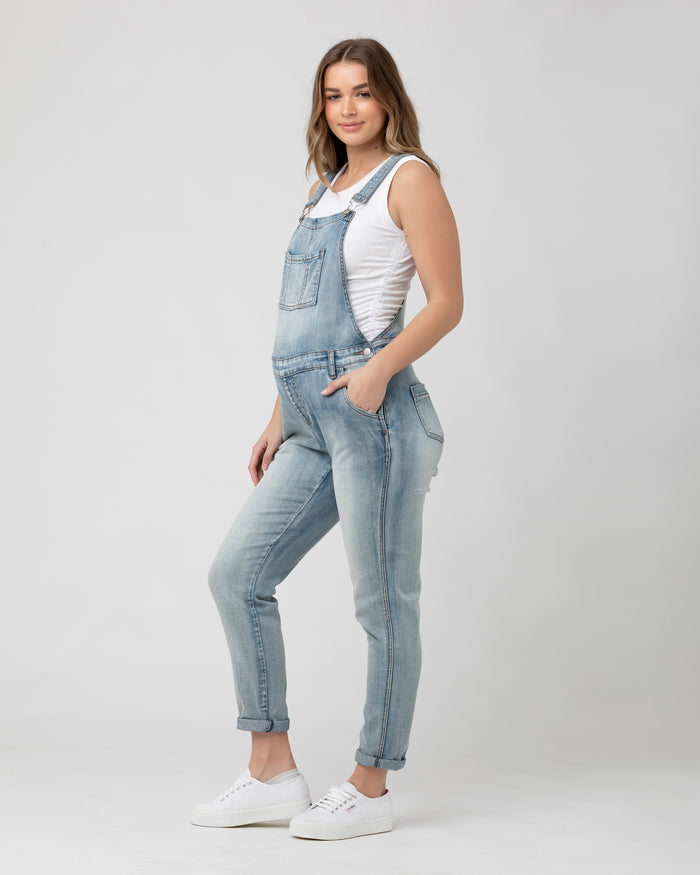 Denim Overalls Pale Blue