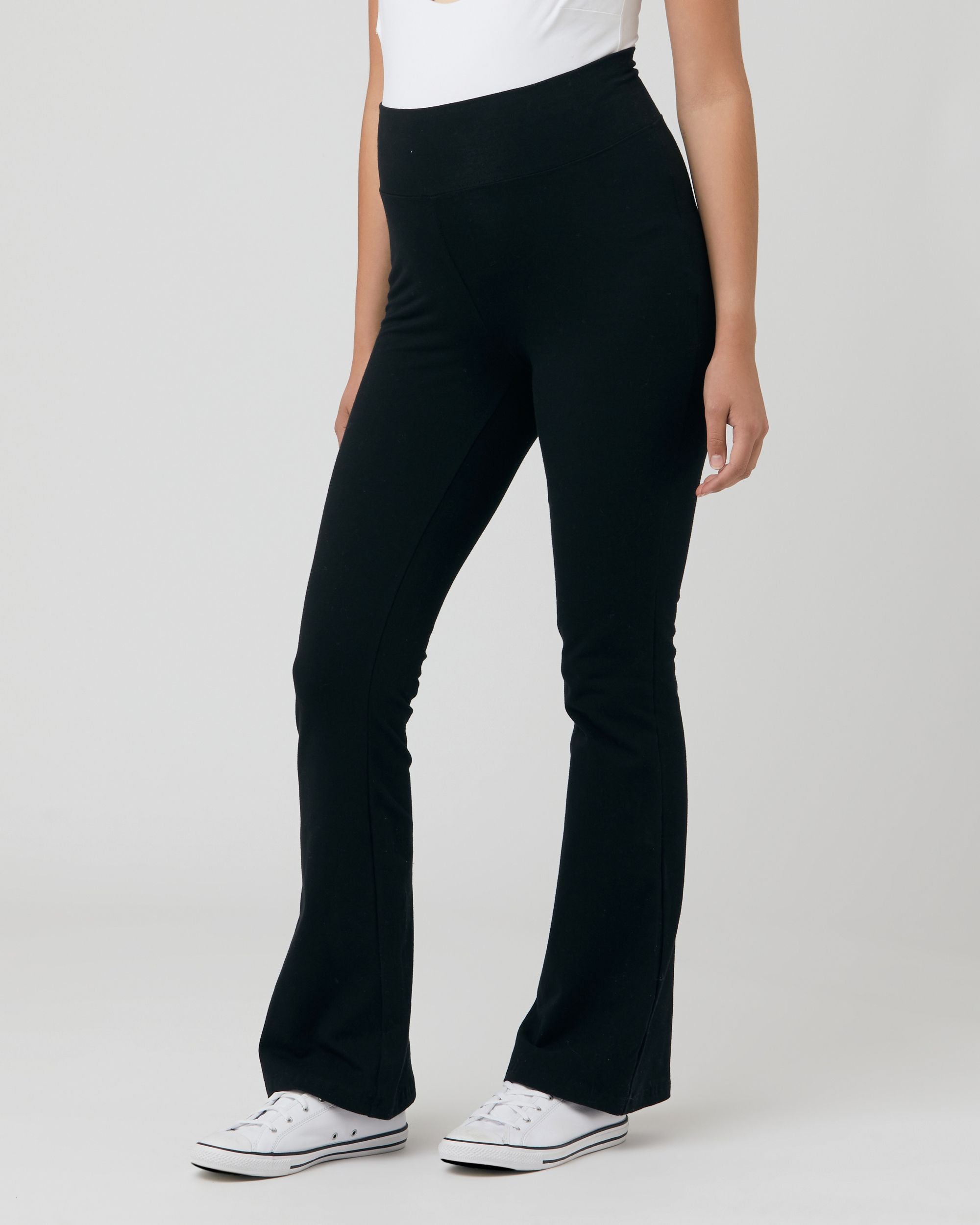 パンツ Poppy JERSEY FLARE PANTS jacquard half flare pants (blue flower) – POPPY