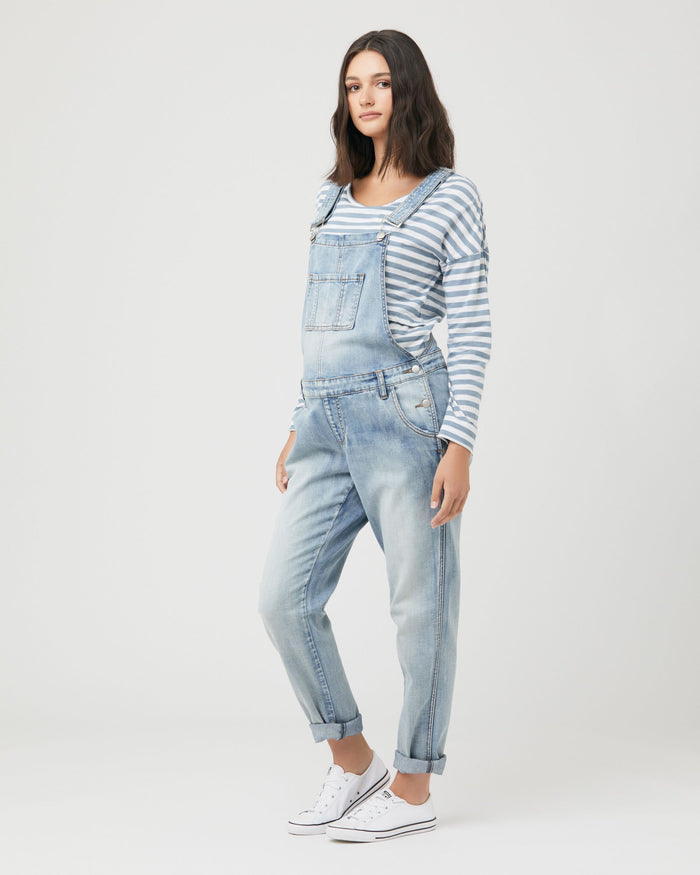 Denim Overalls Pale Blue